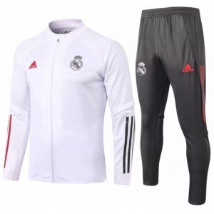 Kit treinamento oficial Adidas Real Madrid 2020 2021 Branco e preto 